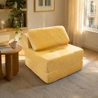 Sofá Cama Convertible Minimalista Moderno, Relleno de Esponja, Tapizado en Terciopelo, Respaldo Plegable, Funda Lavable, Ideal para Apartamentos o Huéspedes
