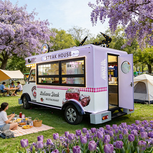 Food Truck Électrique pour Café avec Machine à Expresso, Cuisine Mobile pour Service de Café et Boissons, Prêt à l'Emploi - Product Image 1