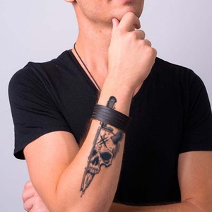 BB lunga durata succo di erbe Semi-permanente mezzo braccio realistico tatuaggio per ragazzo e ragazza Stencil tatuaggio Stencil temporaneo per il corpo - Product Image 3