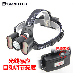 Linterna Frontal LED E-SMARTER de Aleación de Aluminio Recargable con Sensor de Luz y Ajuste Automático de Brillo, Ideal para Pesca - Product Image 1