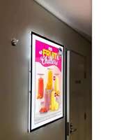 Afficheur publicitaire lumineux LED ultra-fin personnalisé, boîte lumineuse pour affiche, boîte lumineuse LED