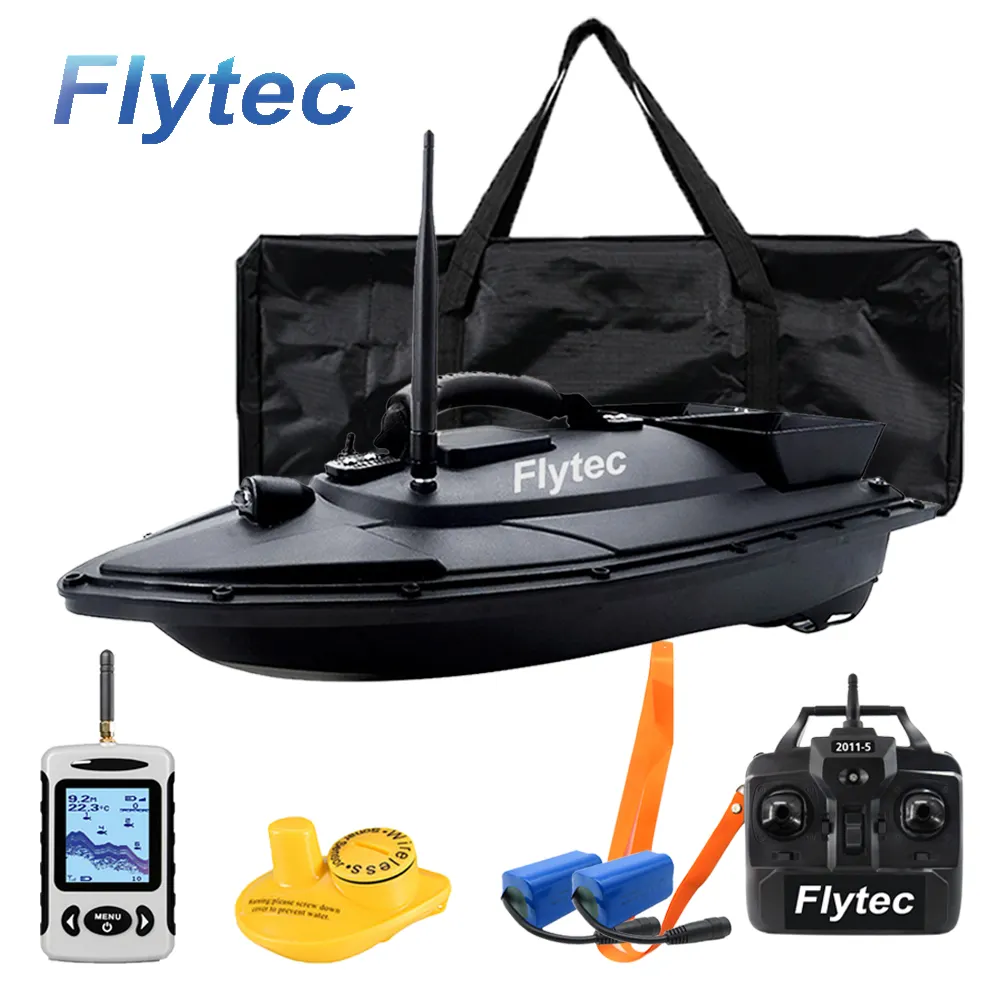 New Flytec 500M 2011-5 RC Bait Boat With Wireless Fish Finders Sonar Fishing Bait Boats 1.5KG Fish Finders Boat For Fishing