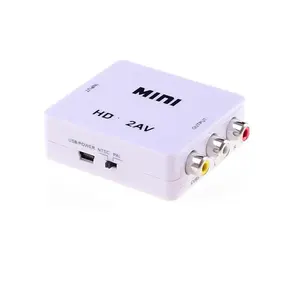 AV2HDTV CVSB L/R Video Cinch AV zu HDTV AV Scaler Adapter HD Video Converter Box 1080P Unterstützung NTSC PAL HDTV2AV zu AV Koaxial