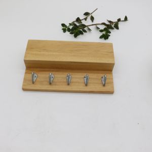 المنزل ديكور الحائط البريد مغلف المنظم حامل خشبي السنانير رف شنقا سلسلة حامل - Product Image 2