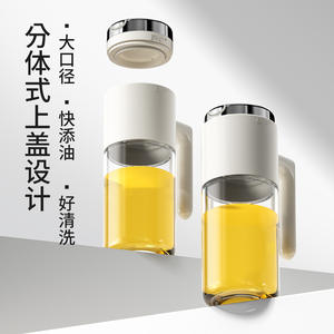 Contenedor de aceite automático Hy-29, tapa de metal rectangular, frasco transparente para condimentos para uso en la cocina - Product Image 3