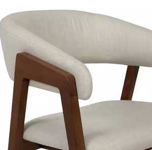 Solid Walnut <b>Dining</b> <b>Armchair</b> for Home or Hotel Stable Modern Design with Upholstered Wooden Fabric for Modern Interiors - Product Image 6