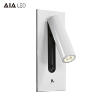 Lampe murale de lecture réglable pour tête de lit, lampes de chevet 3W, éclairage mural pour tête de lit pour projets hôteliers cinq étoiles