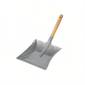 Recogedor de polvo con mango de madera y acero galvanizado para uso en interiores y exteriores - Product Image 2