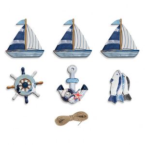 ของตกแต่งผนังเรือใบไม้จากซัพพลายเออร์นัทเชียล เซลโบ๊ท เหมาะสำหรับตกแต่งบ้านสไตล์ชายฝั่ง เป็นของขวัญสำหรับคนรักทะเลและชายหาด - Product Image 3