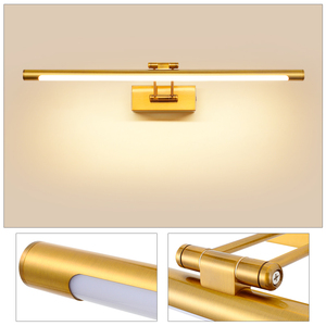 Lampes à poser pour tableaux en laiton antique, à intensité variable, au design élégant, spécialement conçues pour l'installation au-dessus des miroirs de salle de bain - Product Image 5
