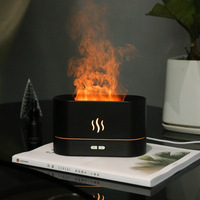 Diffuseur d'aromathérapie à flamme LED créative - Mini pulvérisation automatique intelligente, rafraîchisseur d'air à flamme simulée pour la maison et la chambre à coucher