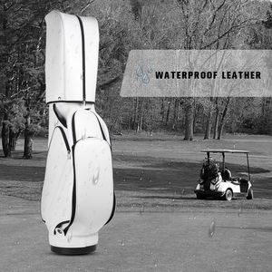 Witte duurzame PU lederen golftas OEM grote capaciteit op maat gemaakte <span class=keywords><strong>golf</strong></span> tourtassen gepersonaliseerde hoogwaardige golftas - Product Image 6