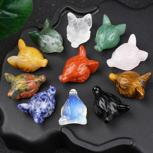 Prix d'usine : Artisanat <span class=keywords><strong>de</strong></span> sculpture en cristal poli (<span class=keywords><strong>améthyste</strong></span>, quartz rose) en forme <span class=keywords><strong>de</strong></span> pomme et <span class=keywords><strong>de</strong></span> renard, pour la guérison énergétique spirituelle et la décoration intérieure - Product Image 2