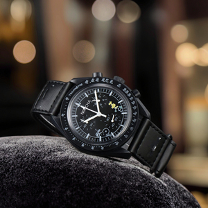 2025 luxe Quartz hommes montre femme mode chronographe à Six aiguilles avec lune <span class=keywords><strong>Mission</strong></span> espace thème Style Simple cadran en verre fenêtre - Product Image 2