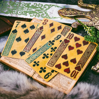 Personnalisé imprimé PVC feuille d'or cartes à jouer au poker en plastique étanche carte magique mini cartes à jouer en papier