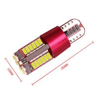 Ampoule LED 57SMD 3014, éclairage intérieur, lampes de lecture, Canbus LED T10, blanc, jaune, bleu, rouge, vert