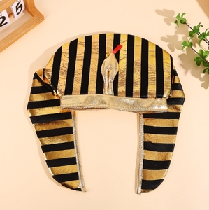 Sombreros <span class=keywords><strong>de</strong></span> Fiesta para Halloween, Pascua, Regreso a Clases y Ramadán - Sombreros <span class=keywords><strong>de</strong></span> Tela para Adultos con Diseño <span class=keywords><strong>de</strong></span> Faraón <span class=keywords><strong>Dorado</strong></span> Egipcio y Cabeza <span class=keywords><strong>de</strong></span> Serpiente Divertida - Product Image 2