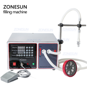 เครื่องบรรจุกึ่งอัตโนมัติ ZONESUN GZ-GFK17A สำหรับบรรจุน้ำยาซักผ้า น้ำมันปรุงอาหาร น้ำ น้ำผลไม้ นม และของเหลวอื่นๆ ลงในขวด - Product Image 4