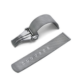 HMJ Luxury 20mm Milanese Acero inoxidable Sea Master Band Correa de reloj para Seamaster Diver 300M <span class=keywords><strong>007</strong></span> Edición "No hay tiempo para morir - Product Image 2