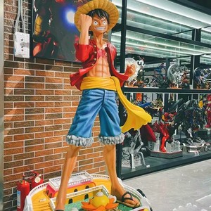 Statua in Resina <span class=keywords><strong>di</strong></span> Luffy <span class=keywords><strong>di</strong></span> <span class=keywords><strong>One</strong></span> <span class=keywords><strong>Piece</strong></span>, Anime Yanime, Grandezza Naturale 1:1, Intagliata a Mano, Personalizzabile, <span class=keywords><strong>Action</strong></span> <span class=keywords><strong>Figure</strong></span> - Product Image 1