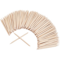 Vente en gros 10/20/50/100 pièces/sac bâtonnets de bois orange à double tête poussoir à cuticules en bois poussoir à cuticules pour ongles outils d'art des ongles