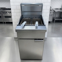 Friteuse à gaz GPL en acier inoxydable certifiée Hongxin GH-3G, 30L, à trois tubes et un seul cylindre, pour restaurant