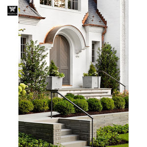 Porta d'<span class=keywords><strong>Ingresso</strong></span> in Legno dal Design Semplice con Arco, Porta Principale in Mogano con Motivo a Chevron, Porta in Legno Massiccio con Parte Superiore Arrotondata <span class=keywords><strong>per</strong></span> Decorazione <span class=keywords><strong>Casa</strong></span> - Product Image 3