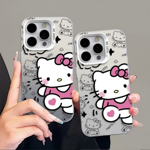 เคสโทรศัพท์มือถือซิลิโคน3D ลายการ์ตูนแมวและหนูแบรนด์แฟชั่นสำหรับ iPhone 16PROMAX 15 PLUS 14 - Product Image 1