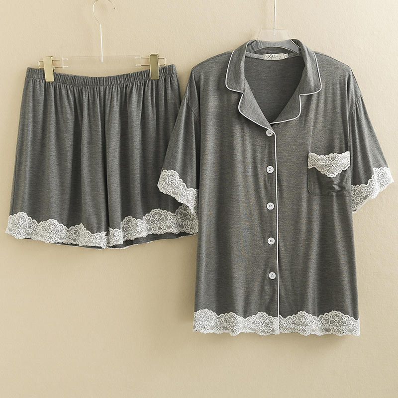 Short sleeve shorts gray