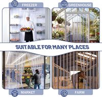 Ensemble de rideaux en PVC transparent, rideaux en plastique robustes pour chambre froide, entrepôt, unités de stockage et garage