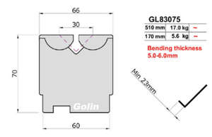 <span class=keywords><strong>Stampi</strong></span> per piegatura senza saldature segmentati e personalizzabili del marchio Golin con <span class=keywords><strong>molle</strong></span> interne per pressa piegatrice - Product Image 2