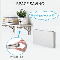 Supports d'étagère pliables en acier inoxydable usinés CNC, charge maximale 330 lb, gain de place, couleur personnalisée, faible MOQ