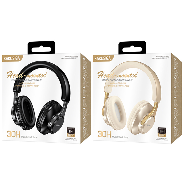 KAKUSIGA 200mAh Hi-Fi Wireless Headphones with 360° Panoramic Sound, Large Driver Unit for Immersive Music & Calls