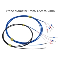 Thermocouple Pt100 ultra-fin diamètre 1.5mm minuscule capteur de température 2mm sonde à trois ou quatre fils