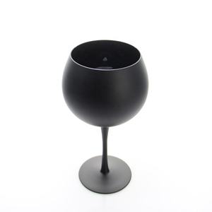 Calici da Vino a Palloncino Nero Opaco 660ML Design Vintage Bicchieri per <span class=keywords><strong>Gin</strong></span> Tonic con Logo Personalizzabile Ideali per Viaggi - Product Image 1