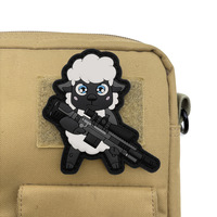 Patch de moral Spot Sniper Sheep, en PVC souple et caoutchouc, lumineux, avec fixation Velcro, pour brassard et sac à dos, compatible avec les gilets tactiques