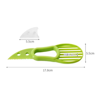 3 In 1 Avocado Slicer Shea Corer Boter Fruit Dunschiller Cutter Pulp Separator Plastic Mes Keuken Groentegereedschap Gadgets