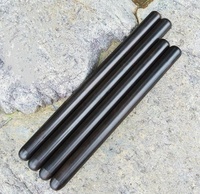 Baguettes de tambour chinoises pour la danse du lion, baguettes de tambour en bois massif - Ébène noir