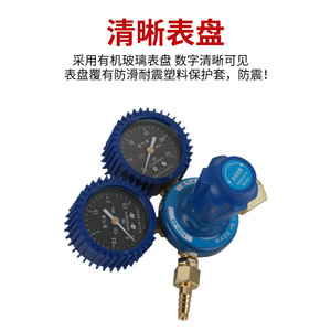 Régulateur de pression d'azote Ottel YQD-09 avec manomètre à diaphragme, sortie 1/4 po, fabriqué en Chine - Product Image 4