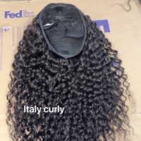 Perruques mi-tête en cheveux naturels bruts du Cambodge avec cordon de serrage, vente en gros, perruque sans colle prête à porter, densité 180% 200%