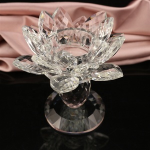 <span class=keywords><strong>Bougeoir</strong></span> en <span class=keywords><strong>cristal</strong></span> de lotus K9 2024 / <span class=keywords><strong>Bougeoir</strong></span> en <span class=keywords><strong>cristal</strong></span> de lotus pour décoration de mariage, décoration de la maison, centre de table - Product Image 2