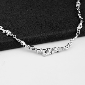 Simple Niche Design Geometric <b>Chain</b> Necklace <b>Titanium</b> Steel Silver Plated Unisex's collarbone Necklace Fashion Jewelry Wholesale - Product Image 3