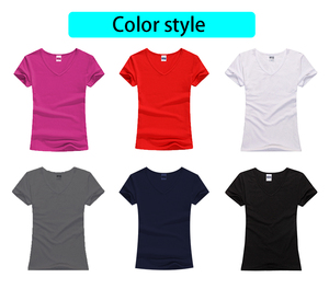 Camiseta Corta de Cuello Redondo 100% Algodón para Mujer, Ajustada, Ecológica, Transpirable, Antiarrugas, de Secado Rápido, Personalizable, Venta al Por Mayor - Product Image 6