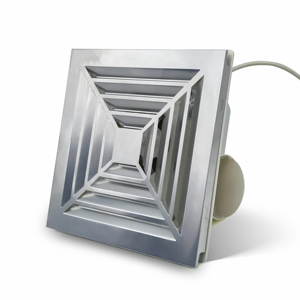 Ventilatore Centrifugo Quadrato per <span class=keywords><strong>Soffitto</strong></span>, Diffusore d'Aria in Lega di Alluminio con Pale Regolabili e Cuscinetti <span class=keywords><strong>a</strong></span> Sfera - Product Image 3