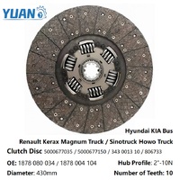 Disco de Embrague de 430 mm 1878004094 1878 004 094 1878004109 Compatible con KAMAZ Cummins, Placa de Embrague para Caja de Cambios