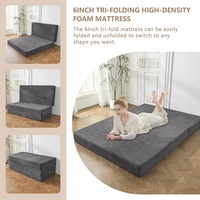 Matelas en mousse triple pliable épais et confortable, compact, imperméable, idéal pour l'extérieur, les voyages et les invités – Prix usine
