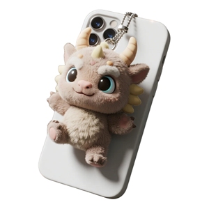 Özelleştirilmiş 3D süper yumuşak pamuk peluş ejderha heykelcik oyuncak telefon vaka kolye kurumsal IP Mini maskot hediye çevre birimleri - Product Image 1