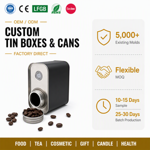 Fabricante de Latas de Hojalata Personalizadas, Impresión de Latas de Hojalata Vacías para Granos de Café, Té, Caja de Regalo, Lata Metálica de 250g para <span class=keywords><strong>Envasado</strong></span> de Café - Product Image 1