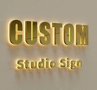 Enseignes lumineuses 3D personnalisées à LED rétroéclairées, lettres en relief, étanches IP65, fixation murale pour entreprises, salons, cafés et bureaux à domicile