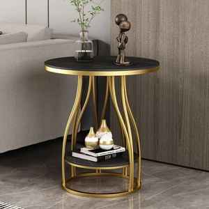 Mesa de Centro de Metal Negro Mate con Diseño Minimalista para Sala de Estar Moderna, Dormitorio y Esquinas de Oficina - Product Image 1